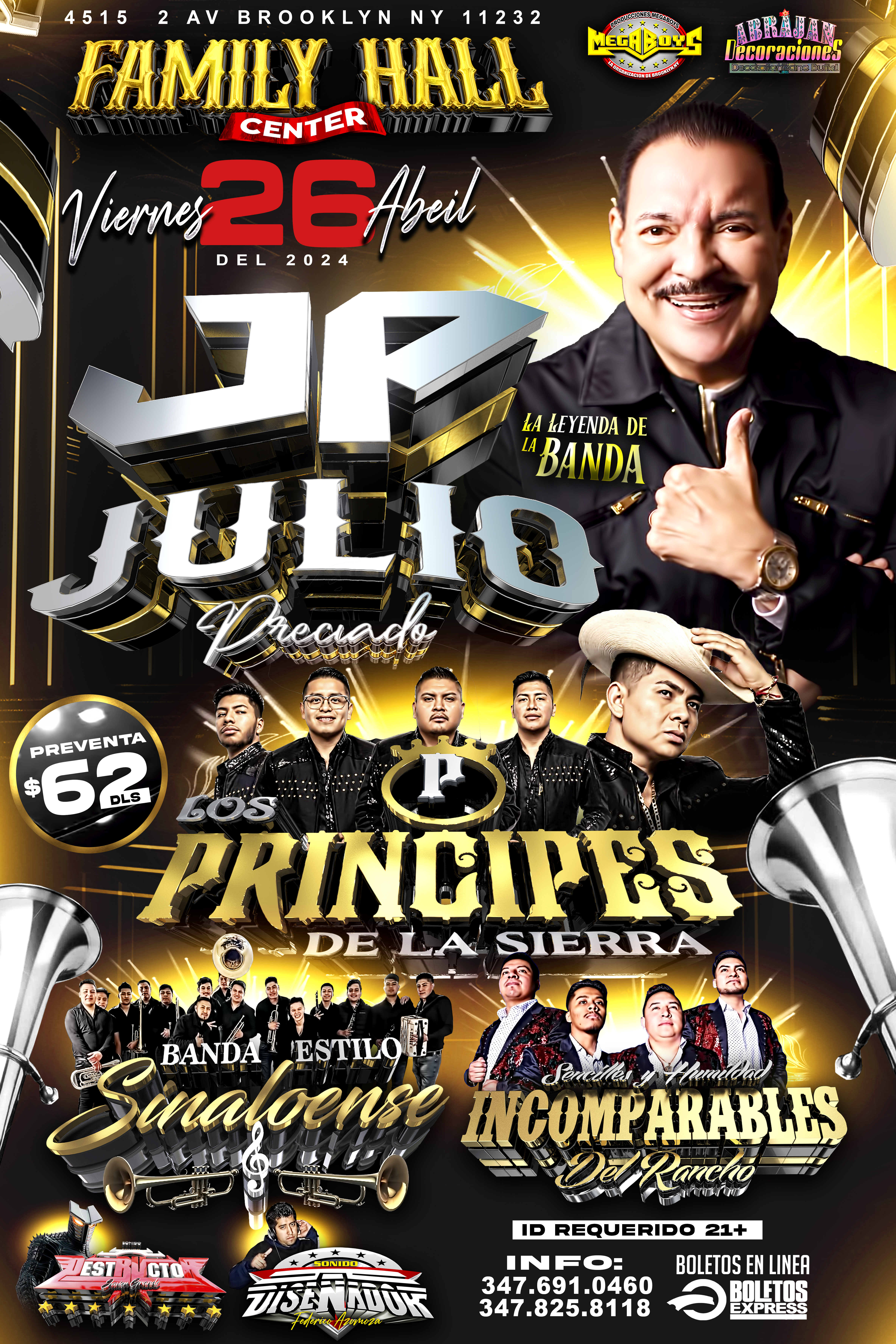 Julio Preciado tour poster — 2026 & 2027